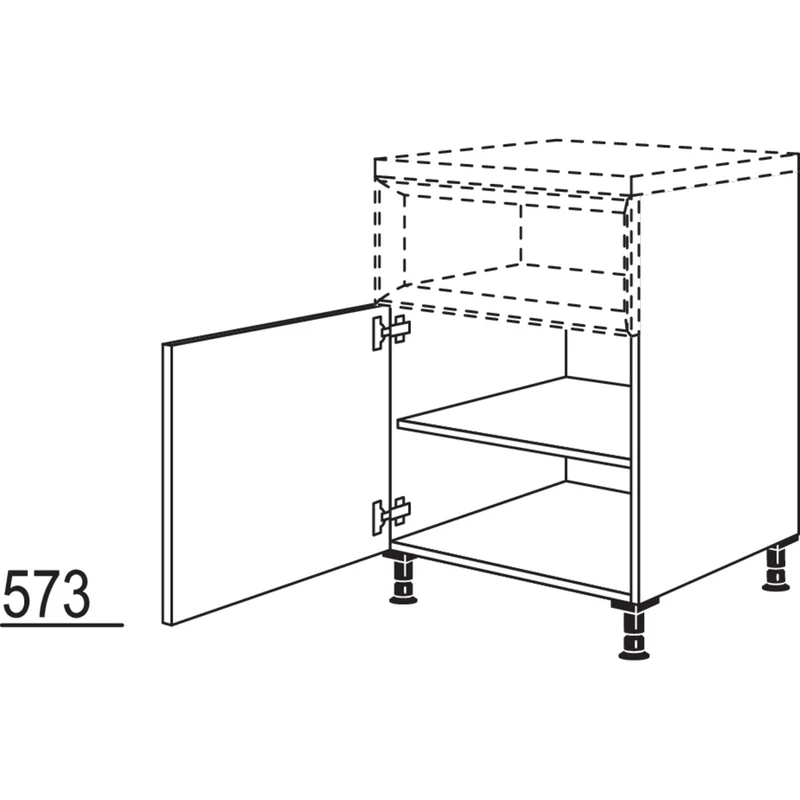 nobilia Maxi-Unterschrank für Regaleinsatz Case UC60-M 60 cm