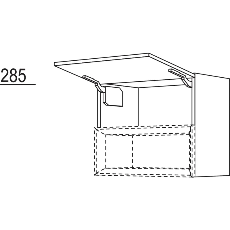 nobilia Wandschrank mit Klappe für Regaleinsatz Case WKC50-58 50 cm