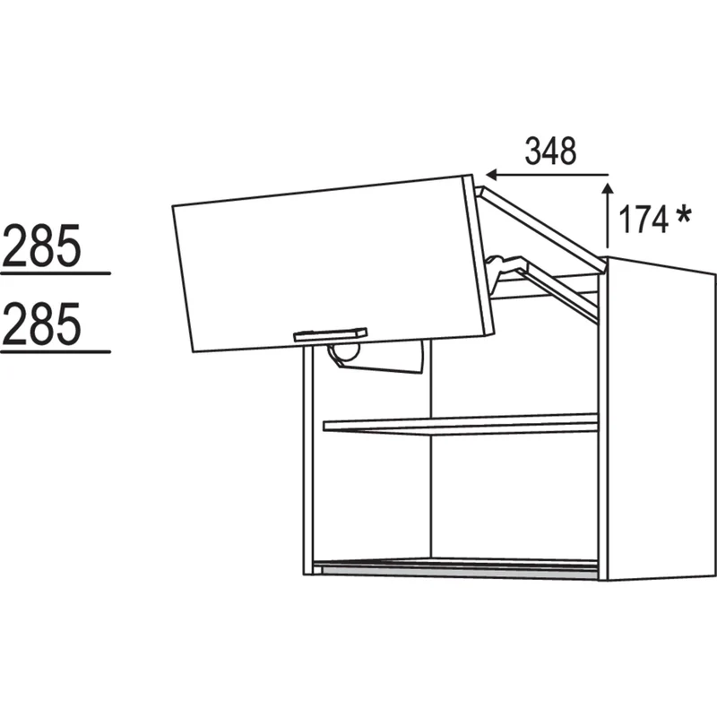 nobilia Wandschrank Falt-Lifttür NWFL80-58 80 cm