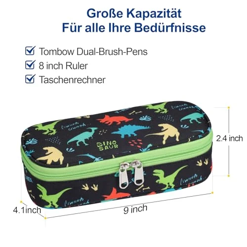 Bagseri Federmäppchen Jungen - Große Kinder Federtasche für Kita und Schule