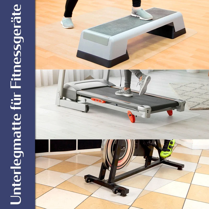 Unterlage für Fitnessgeräte - Bodenschutzmatte 120x150 cm Hartboden