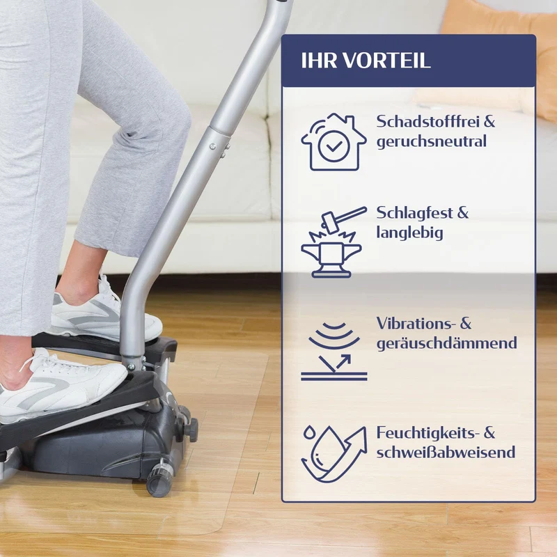 Unterlage für Fitnessgeräte - Bodenschutzmatte 120x150 cm Hartboden