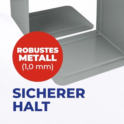 Westcott Buchstützen Grau (2er-Pack) | Metall 130 x 240 x 140 mm | Stabile Buchhalter für Bücher oder Ordner | Robuste Bücherständer mit 1,0 mm Materialstärke für Büro & Haushalt | E-10243 00