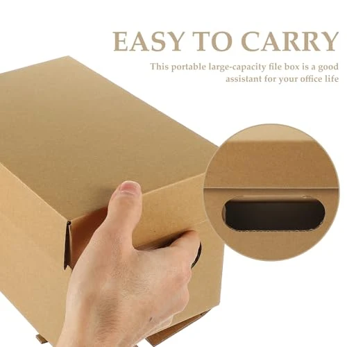 SOLUSTRE Papieraufbewahrungsboxen Große Kapazität 2 Stück-pack mit Deckel Stilvolles Schlichtes Design aus Langlebigem Papier für Büro und Tägliche Ablage
