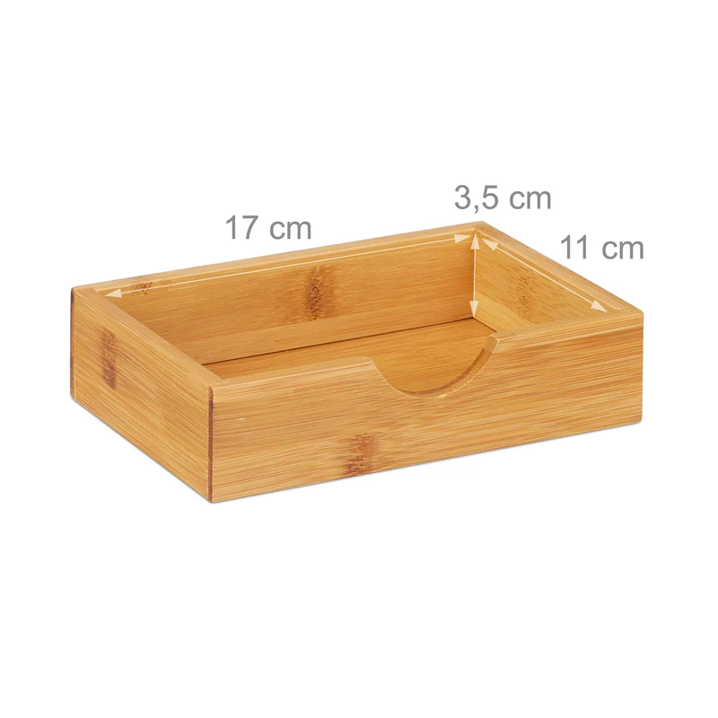 Relaxdays Schreibtisch Organizer, Ablage, HBT: 21x20x13 cm natur