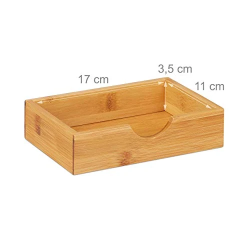 Relaxdays Schreibtisch Organizer, Ablage, HBT: 21x20x13 cm natur