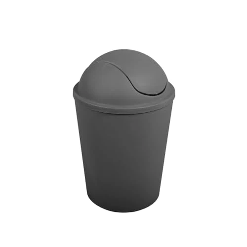 MSV Abfalleimer AKO 5,5 l mit Klappdeckel grau