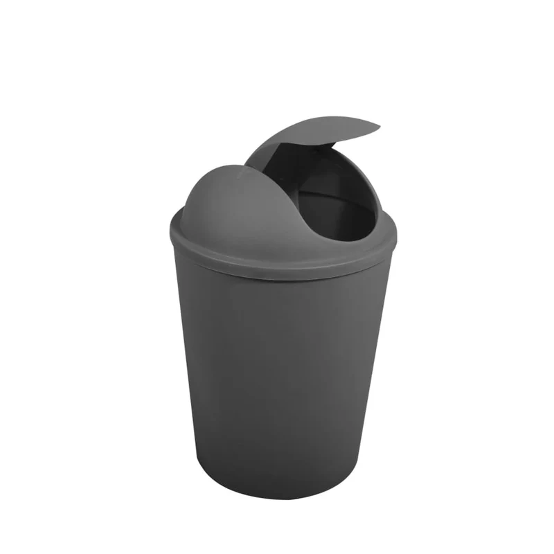 MSV Abfalleimer AKO 5,5 l mit Klappdeckel grau