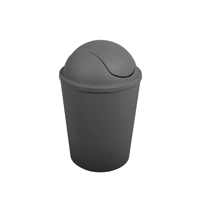 MSV Abfalleimer AKO 5,5 l mit Klappdeckel grau