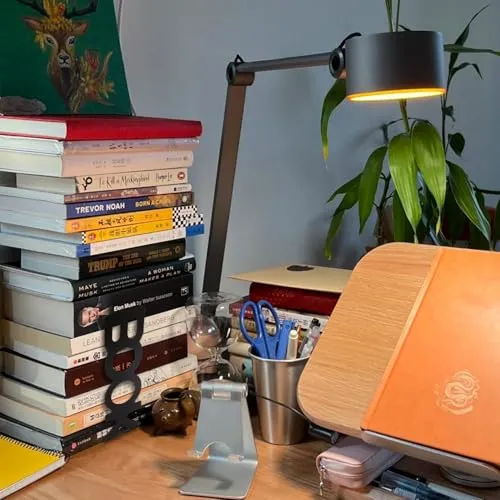 4 Stück, Weiß & Schwarz，Buchstützen für Regale Metall