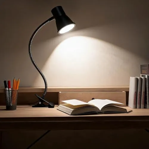 GBKDQQ 2 Stück Leselampe Bett Klemme, Dimmbare LED Schreibtischlampe mit 3 Farbtemperaturen, USB Tischlampe mit Kabel, Klemmlampe Bett mit Schalter für Schlafzimmer, Schreibtisch