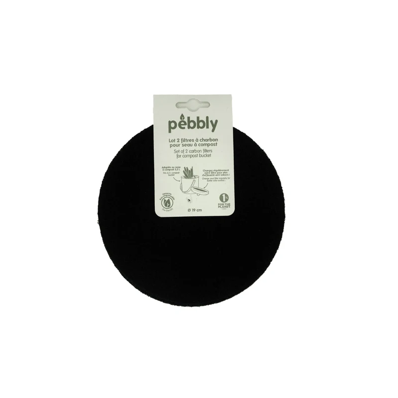 pebbly - Set 2 Stück Aktivkohlefilter passend für 3,5 Liter Komposteimer