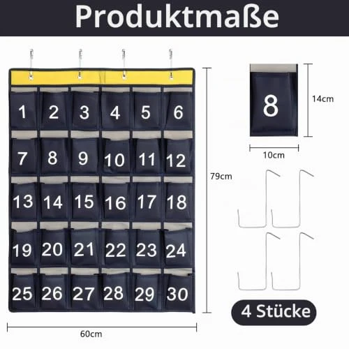 TNSLAND Handygarage Schule Handy Aufbewahrungsbox Handy-Taschen 79 X 60cm