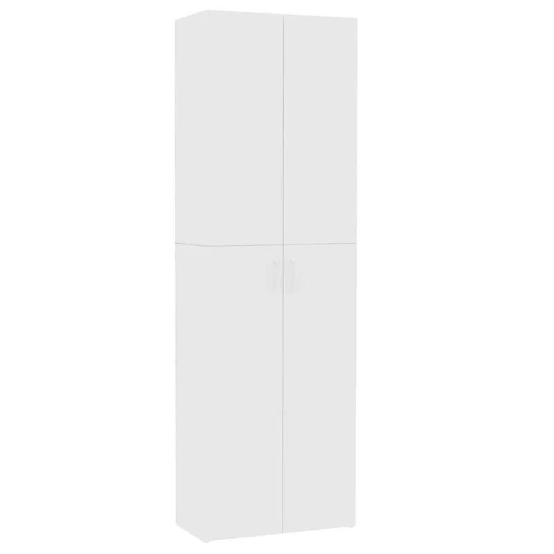 Myheimly Aktenschrank, Büroschrank mit Stauraum, Lagerschrank für Büro, Schrank Büromöbel Aufbewahrungsschrank, Holzwerkstoff Aktenschrank Weiß,60 x 32 x 190 cm