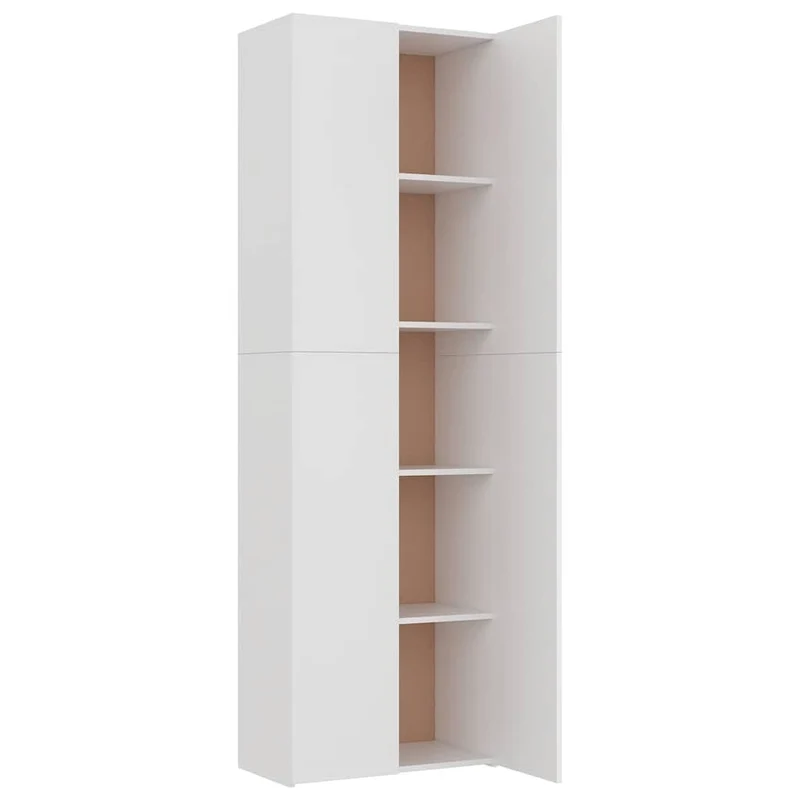Myheimly Aktenschrank, Büroschrank mit Stauraum, Lagerschrank für Büro, Schrank Büromöbel Aufbewahrungsschrank, Holzwerkstoff Aktenschrank Weiß,60 x 32 x 190 cm