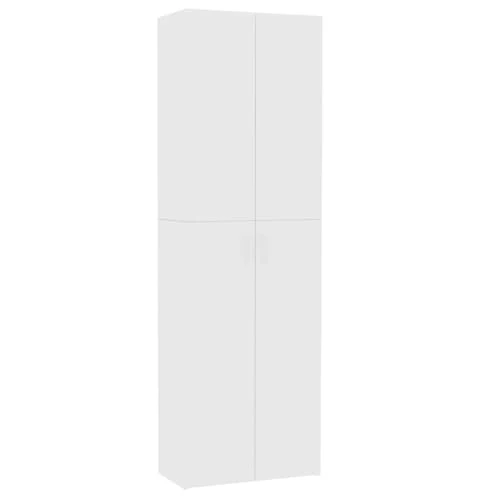 Myheimly Aktenschrank, Büroschrank mit Stauraum, Lagerschrank für Büro, Schrank Büromöbel Aufbewahrungsschrank, Holzwerkstoff Aktenschrank Weiß,60 x 32 x 190 cm