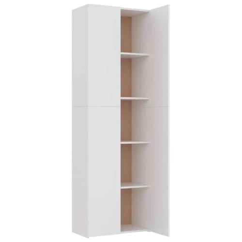 Myheimly Aktenschrank, Büroschrank mit Stauraum, Lagerschrank für Büro, Schrank Büromöbel Aufbewahrungsschrank, Holzwerkstoff Aktenschrank Weiß,60 x 32 x 190 cm