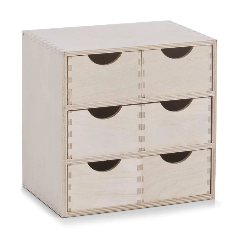 Zeller 13192 Schubladenelement, 6-er, Birke 28 x 20 x 28 cm, Sonstige