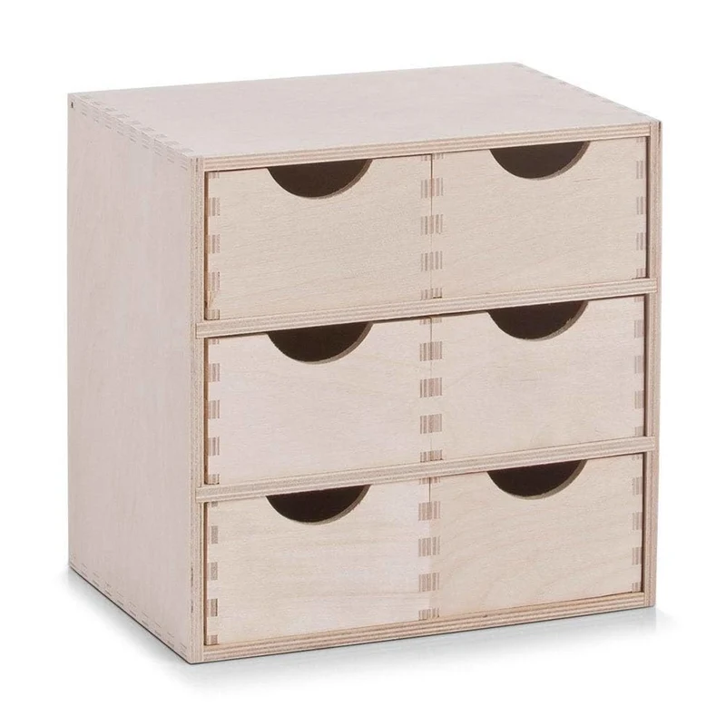 Zeller 13192 Schubladenelement, 6-er, Birke 28 x 20 x 28 cm, Sonstige