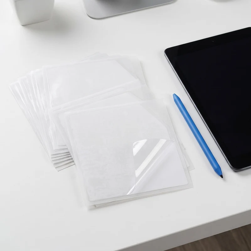 20 Stück Transparente Pvc Selbstklebende Hüllen für Notizbücher und Journale mit Glatter Oberfläche und Dünner Flexibilität zur Büroorganisation