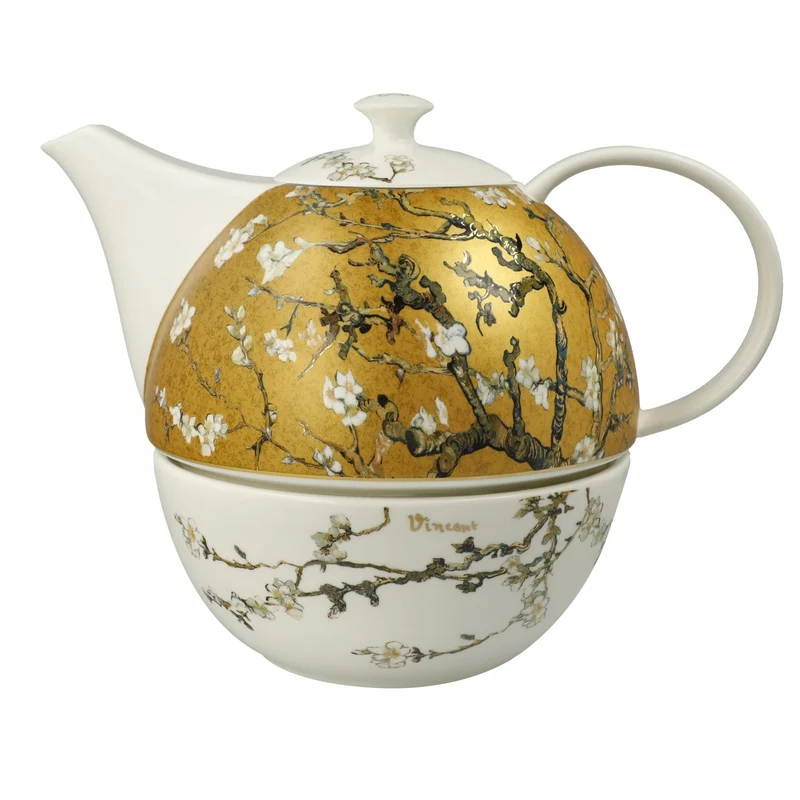 Goebel Artis Orbis, Teekanne mit Stövchen, Van Gogh - Mandelbaum 24cm 2025