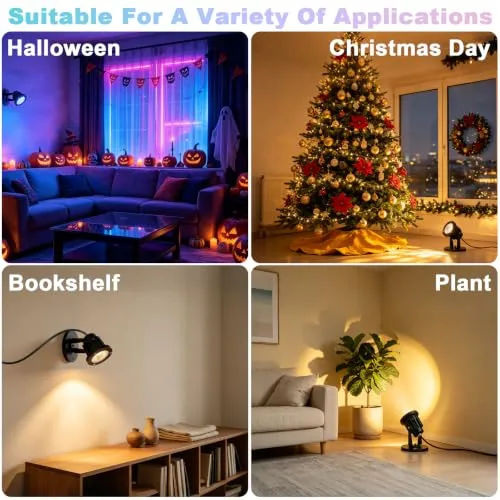 6W RGB LED Klemmspot mit Fernbedienung, IP65 Wasserdicht RGB-Lichter