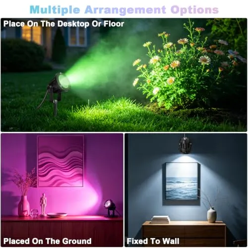 6W RGB LED Klemmspot mit Fernbedienung, IP65 Wasserdicht RGB-Lichter