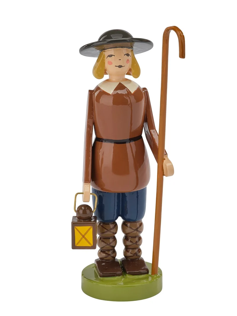 Wendt & Kühn Krippenfigur 'Hirte, mit Laterne, mit Hirtenstab - 8,5cm'