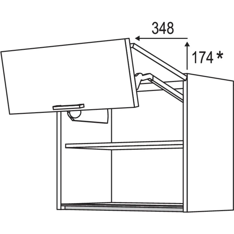 nobilia Wandschrank Falt-Lifttür NWFL50-58 50 cm