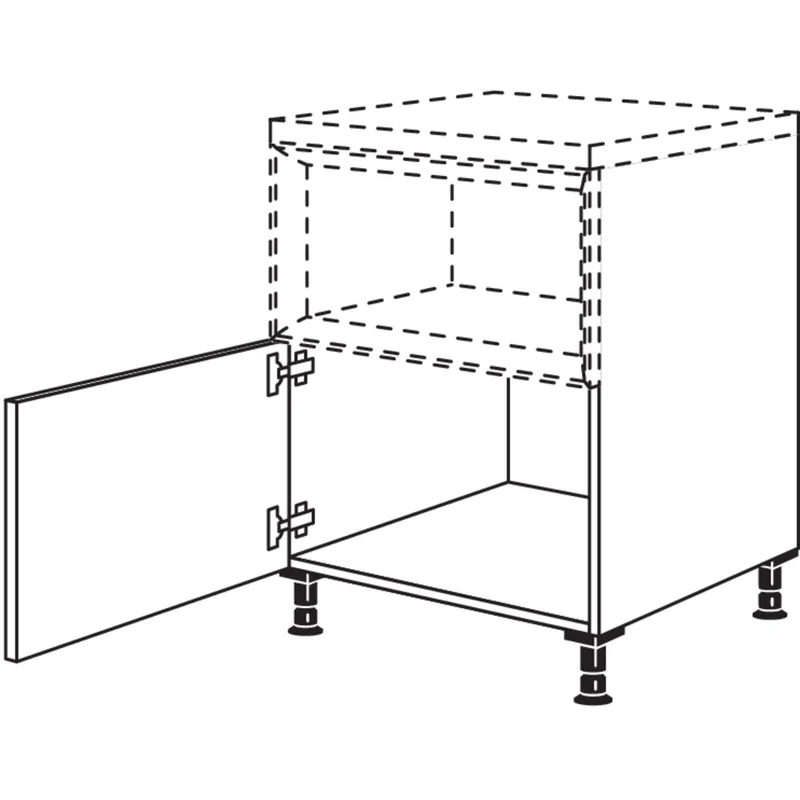 nobilia XL-Unterschrank für Regaleinsatz Case UC60-X 60 cm