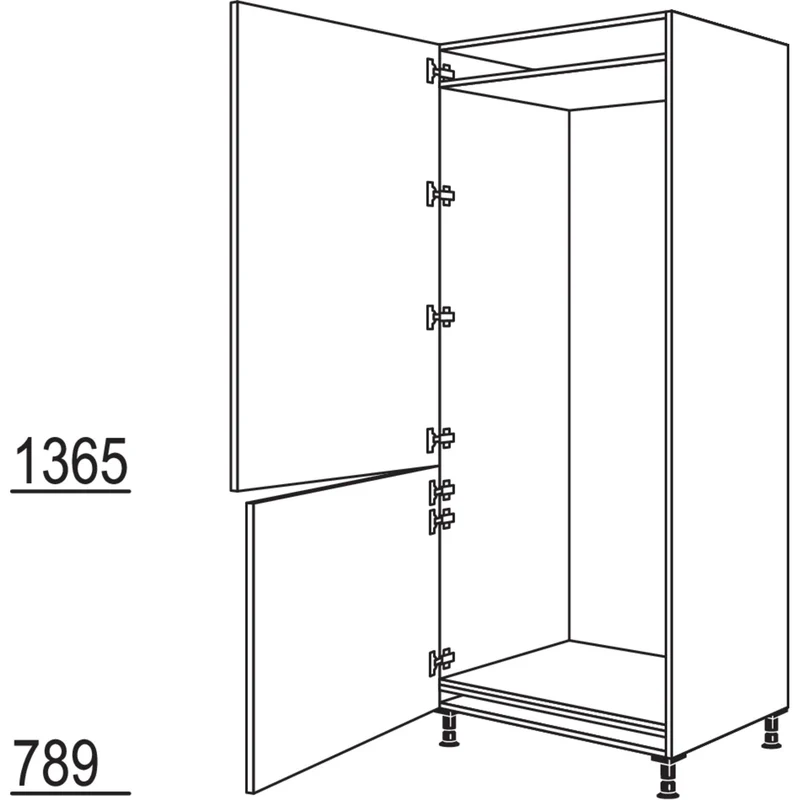 nobilia XL-Geräte-Umbau Kühl-Gefrierautomat GD194-76-2X 76,2 cm