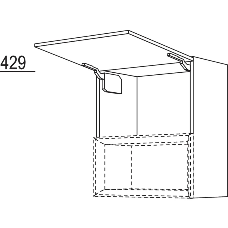 nobilia Wandschrank mit Klappe für Regaleinsatz Case WKC45-2 45 cm