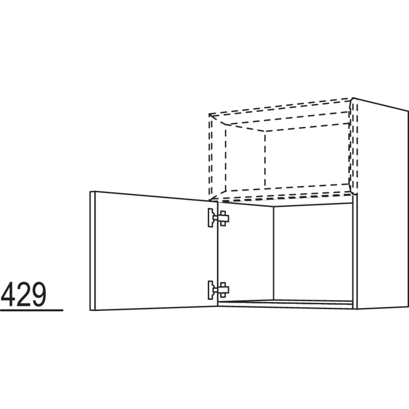 nobilia Wandschrank für Regaleinsatz Case WCO60-2 60 cm