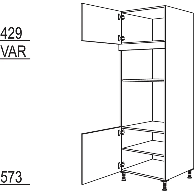 nobilia Geräte-Umbau Backofen und Mikrowelle GMO-2 60 cm