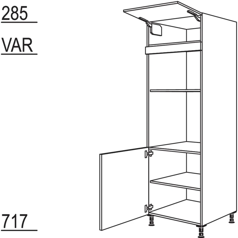 nobilia Geräte-Umbau Backofen und Mikrowelle GDMO-2 60 cm