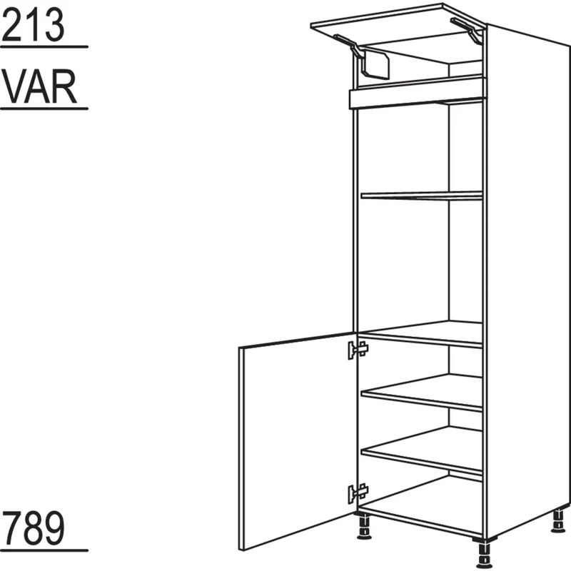 nobilia XL-Geräte-Umbau Backofen und Mikrowelle GDMO-1X 60 cm