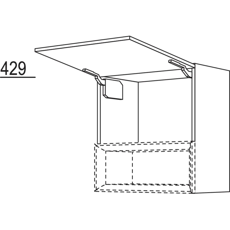 nobilia Wandschrank mit Klappe für Regaleinsatz Case WKC50-1 50 cm