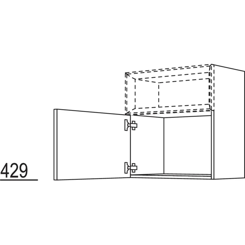nobilia Wandschrank für Regaleinsatz Case WCO60-1 60 cm