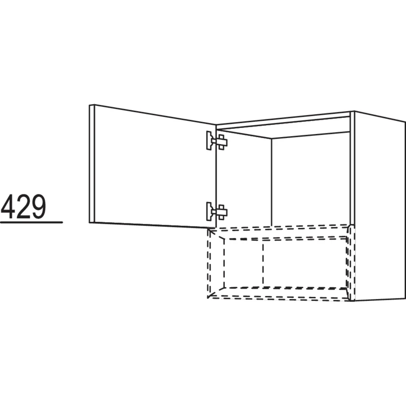 nobilia Wandschrank für Regaleinsatz Case WCU60-1 60 cm