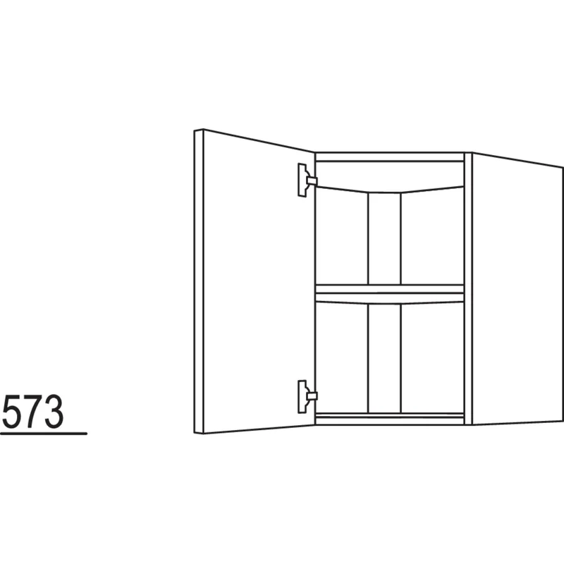 nobilia Wand-Eckschrank, diagonal WED65-58 65 cm