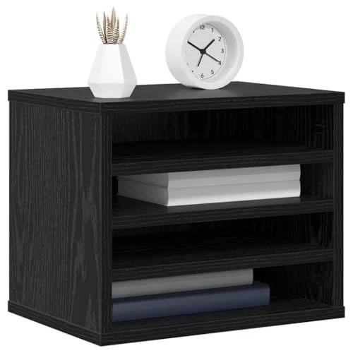 vidaXL Schreibtisch Organizer Schwarz Eichen-Optik 36 x 26 x 29,5 cm