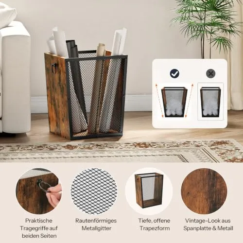 HOOBRO Mülleimer 17 L, Papierkorb im Industrial-Design