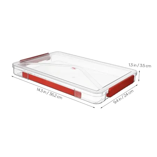 NUOBESTY 2stücke Kunststoff Aufbewahrungsbox mit Deckel Transparent für Akten Dokumente Zeitschriften und Papierwaren Behälter zum Ordnen für Büro und Zuhause