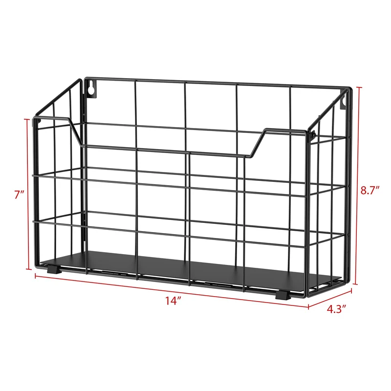 Univivi Wand-Organizer, Hängemappenhalter, Zeitschriftenhalter, Desktop-Aktenordner, Organizer für Dokumente, Papier, Post, Zuhause, Büro, 3 Stück