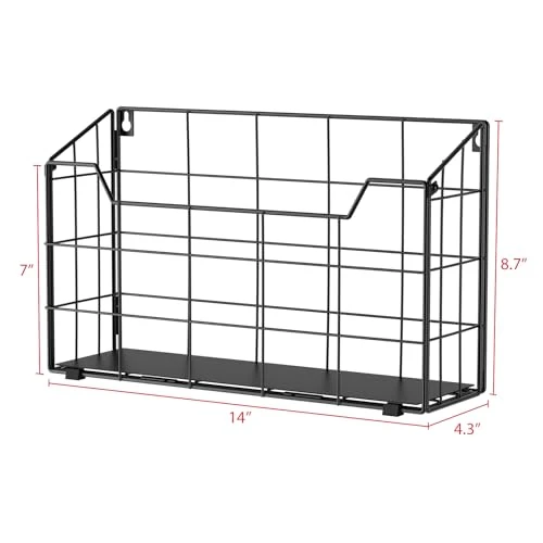 Univivi Wand-Organizer, Hängemappenhalter, Zeitschriftenhalter, Desktop-Aktenordner, Organizer für Dokumente, Papier, Post, Zuhause, Büro, 3 Stück
