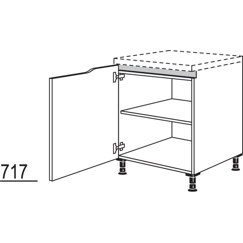 nobilia Abschluss-Unterschrank Curve NUAC45 45 cm