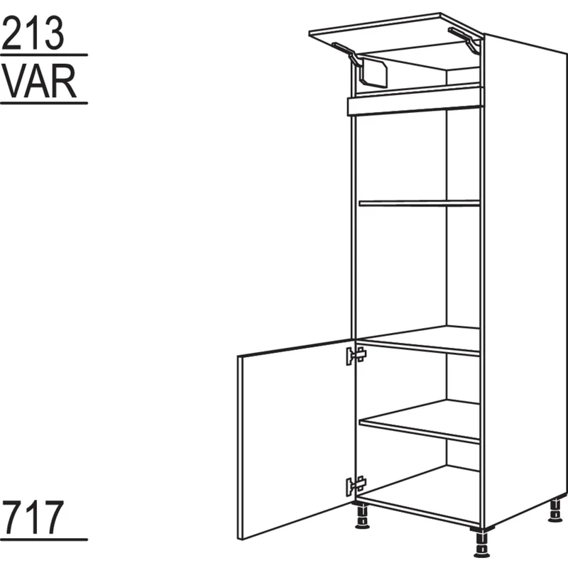 nobilia Geräte-Umbau Backofen und Mikrowelle GDMO-1 60 cm