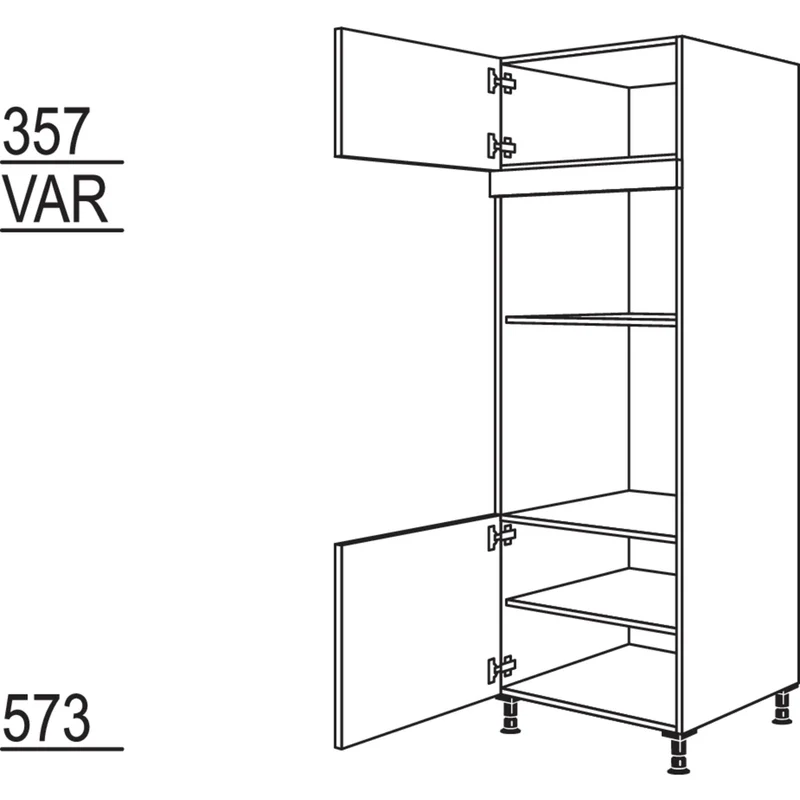 nobilia Geräte-Umbau Backofen und Mikrowelle GMO-1 60 cm