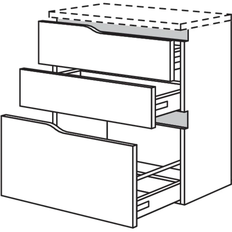 nobilia Abschluss-Sideboard Curve NBS2SAAC45-72 45 cm