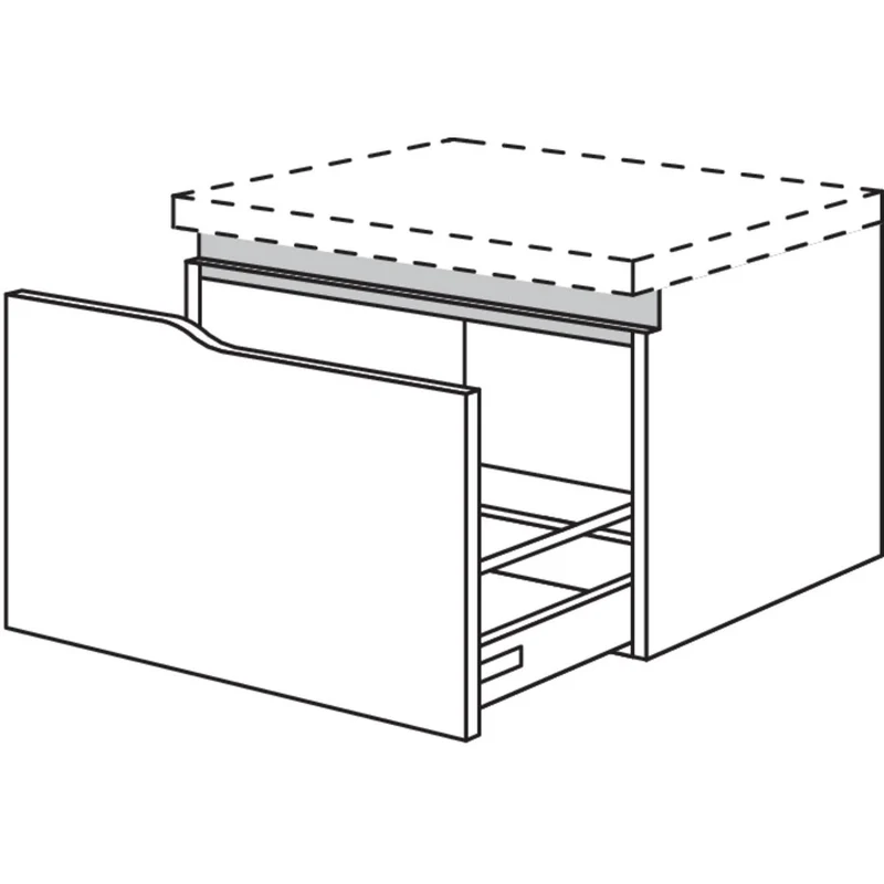 nobilia Abschluss-Auszugschrank Curve NBUAAC90-43 90 cm